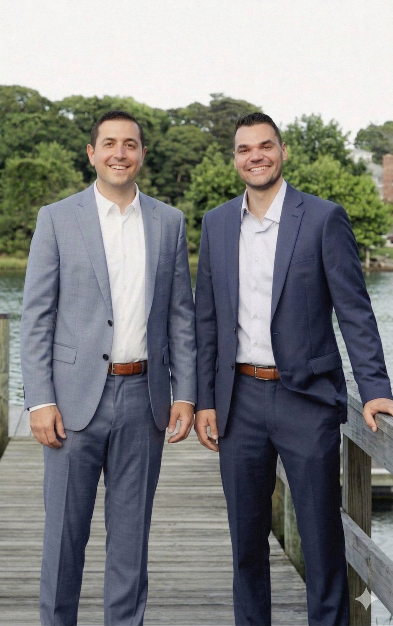 Founders Chris and Stephen Ambrosio standing together on Long Island